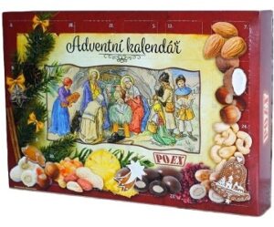 Adventní kalendář Poex se směsí ořechů a ovoce - adventní kalendáře