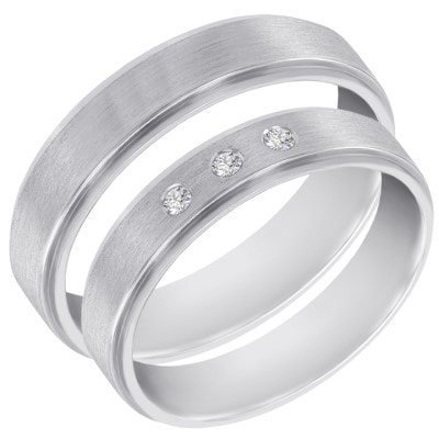 Jednoduché a nadčasové snubní prsteny z bílého zlata