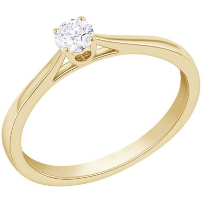 Zásnubní prsten se syntetickým diamantem Emilija
