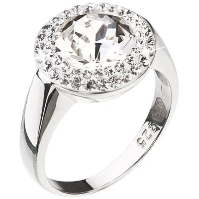 Stříbrný prsten s křišťálem Swarovski