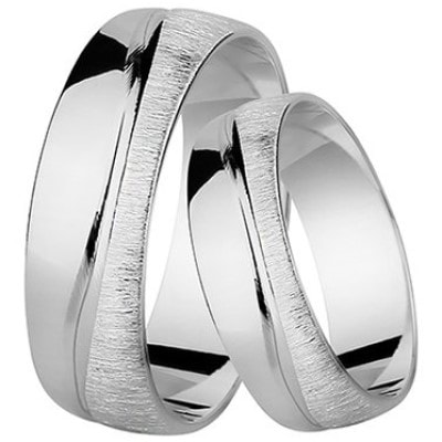 Stříbrný snubní prsten Satin