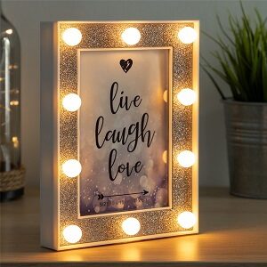 Svítící rámeček na fotografii - dárek pro svatební hosty a svatebčany