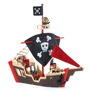Pirátská loď - dřevěné hračky